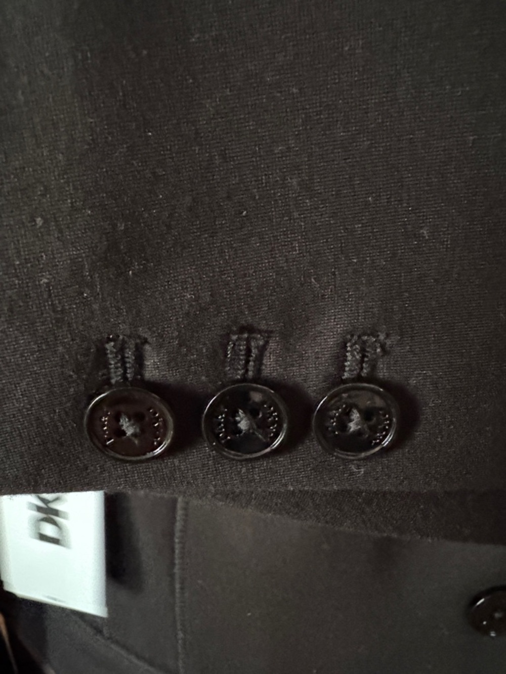 DKNY Black Blazer with Shiny Trim - Picture 7 of 8